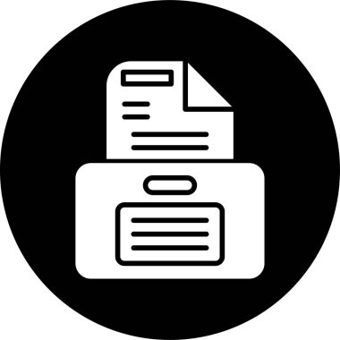 Bir belge simgesinin temiz ve basit vektör illüstrasyonu.