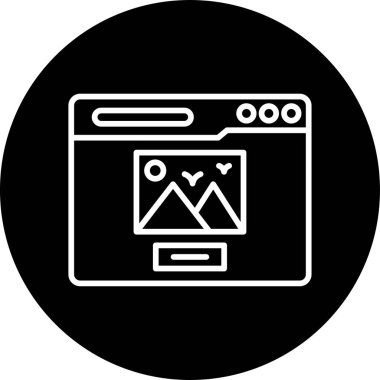 Modern Yorum simgesinin vektör illüstrasyonu