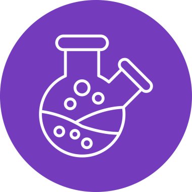 Kimyasal matara simgesi, vektör çizimi basit tasarım