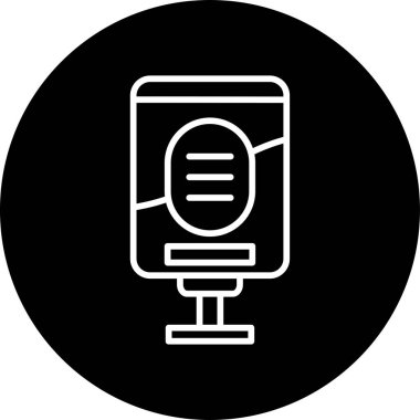 Mupi web simgesi vektör illüstrasyonu