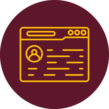 Tarayıcı. Web simgesi basit illüstrasyon 