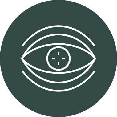 Biyonik Kontak Lens Web simgesi, vektör illüstrasyonu