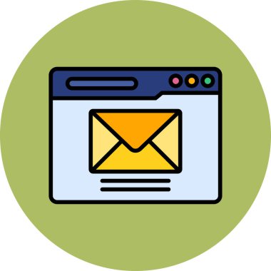 Doğrudan e- posta iletisi basit simgesi 