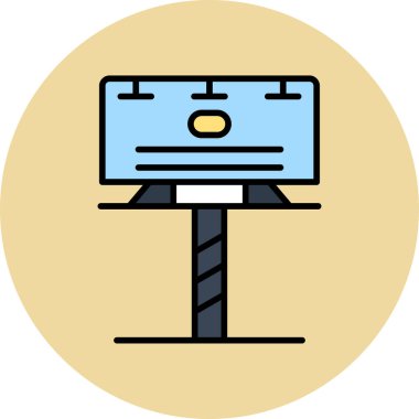 reklam panosu simgesi, vektör illüstrasyonu basit tasarım