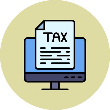 Vergi simgesinin basit vektör illüstrasyonu