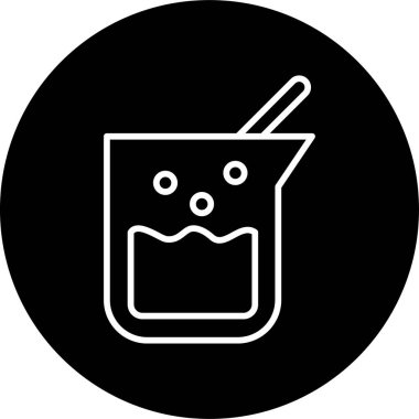 Beaker modern simgesinin vektör illüstrasyonu                          