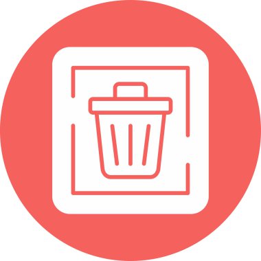 Çöp işaretinin basit doğrusal resmi