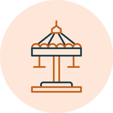 Atlıkarınca simgesinin vektör illüstrasyonu 