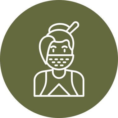 Maskeli haydut. Soyguncu, haydut sembolü, vektör çizimi