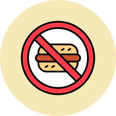 Fast food ikonu vektör çizimi yok 