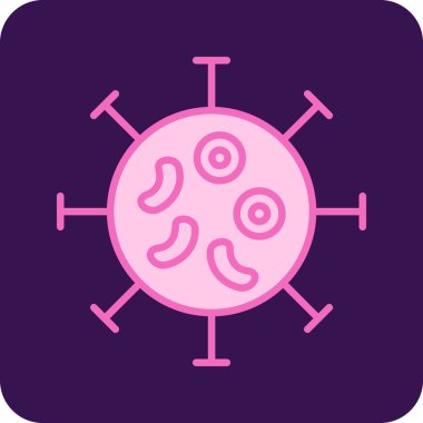 Mikroskobik Yaşam ikonu vektör çizimi