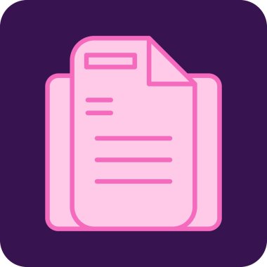 Bir belge simgesinin temiz ve basit vektör illüstrasyonu.