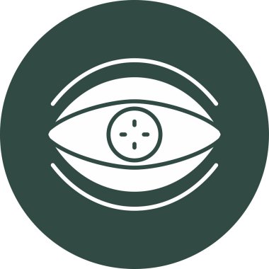 Biyonik Kontak Lens Web simgesi, vektör illüstrasyonu