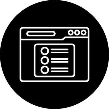 Anket web simgesi vektör illüstrasyonu