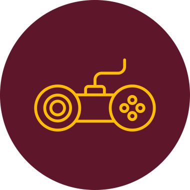 Dijital arayüzler için uygun oyun denetleyicisinin grafiksel çizimi.