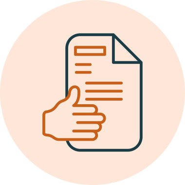 Bir belge simgesinin temiz ve basit vektör illüstrasyonu.