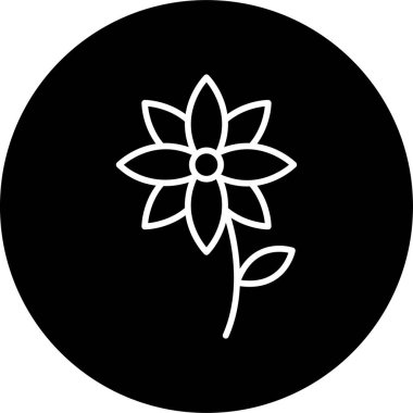 güzel çiçek sembolü vektör simgesi