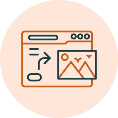 Web kullanımı için tasarlanmış bir dosya paylaşım sembolünün grafiksel temsili.