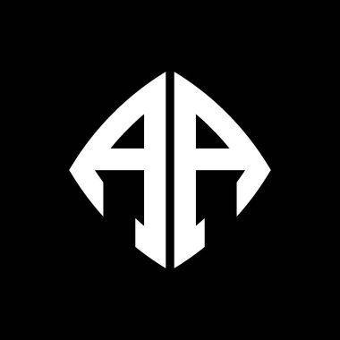 AA Logosu geometrik modern dikdörtgen yuvarlak stil tasarımlı izole arkaplan, minimalist geometrik şekil logosu.