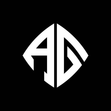 İzole arka planda geometrik modern dikdörtgen yuvarlak stil tasarımlı AG Logosu ilk monogramı, minimal geometrik şekil logosu.