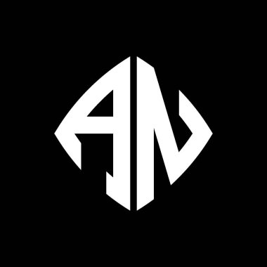 An Logosu geometrik modern dikdörtgen yuvarlak stil tasarımlı izole arkaplan, minimalist geometrik şekil logosu.