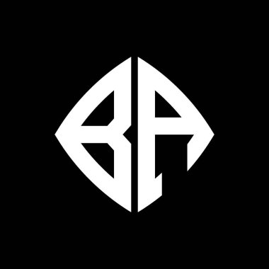 BA Logosu geometrik modern dikdörtgen yuvarlak stil tasarımlı izole arkaplan, minimalist geometrik şekil logosu.
