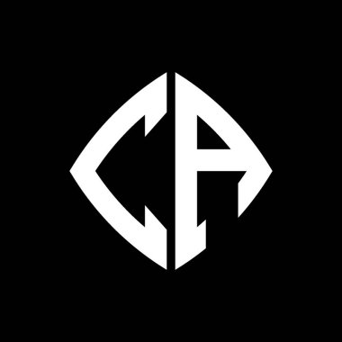 CA Logosu geometrik modern dikdörtgen yuvarlak stil tasarımlı izole arkaplan, minimalist geometrik şekil logosu.