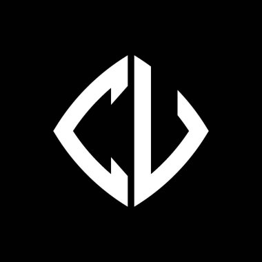 CV Logo ilk monogramı geometrik modern dikdörtgen yuvarlak stil tasarımı izole arkaplan, minimalist geometrik şekil logosu.