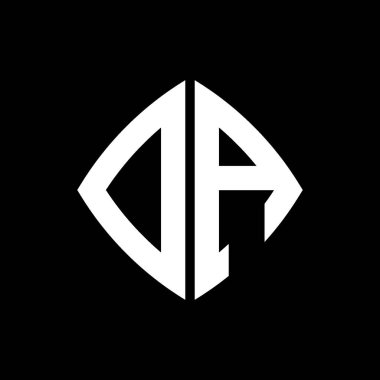 DA Logosu ilk monogramı geometrik modern dikdörtgen yuvarlak stil tasarımlı izole arkaplan, minimalist geometrik şekil logosu.