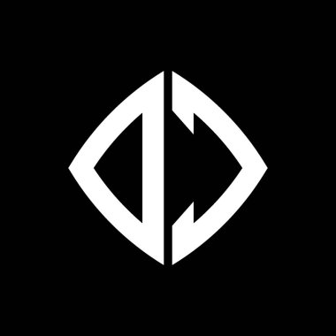 DC Logo ilk monogramı geometrik modern dikdörtgen yuvarlak stil tasarımlı izole arkaplan, minimalist geometrik şekil logosu.