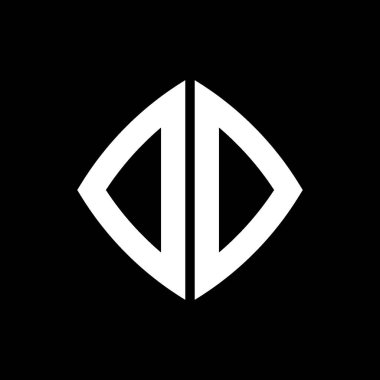 DD Logosu ilk monogramı geometrik modern dikdörtgen yuvarlak stil tasarımı izole arkaplan, minimalist geometrik şekil logosu.