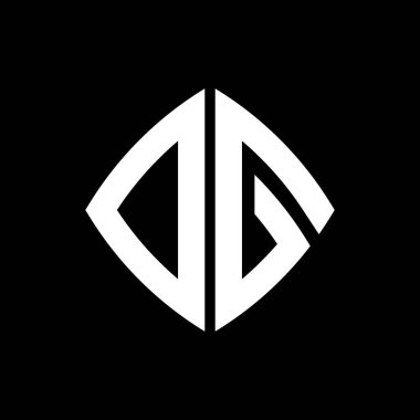 DG Logo ilk monogramı geometrik modern dikdörtgen yuvarlak stil tasarımı izole arkaplan, minimalist geometrik şekil logosu.
