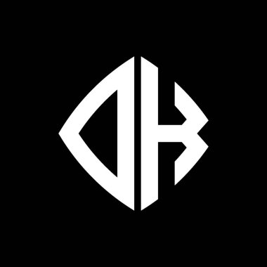 DK Logo ilk monogramı geometrik modern dikdörtgen yuvarlak stil tasarımı izole arkaplan, minimalist geometrik şekil logosu.