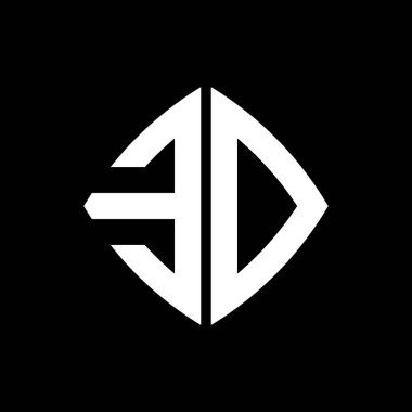 Yalıtılmış arka planda geometrik modern dikdörtgen yuvarlak stil tasarımlı, minimal geometrik şekil logosuna sahip ED logosu.