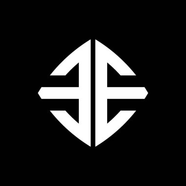 EE Logo ilk monogramı geometrik modern dikdörtgen yuvarlak stil tasarımı izole arkaplan, minimalist geometrik şekil logosu.