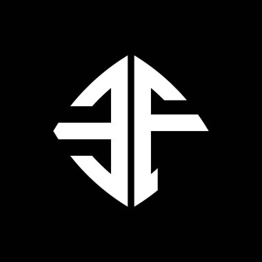 EF Logo ilk monogramı geometrik modern dikdörtgen yuvarlak stil tasarımı izole arkaplan, minimalist geometrik şekil logosu.