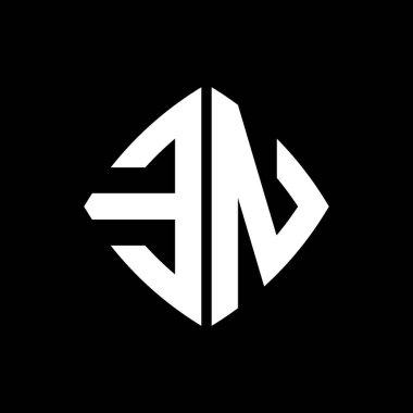 Yalıtılmış arka planda geometrik modern dikdörtgen yuvarlak stil tasarımlı EN logosu, minimalist geometrik şekil logosu.