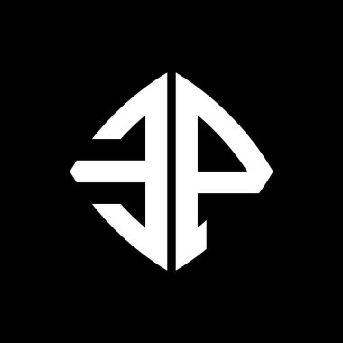 EP Logo ilk monogramı geometrik modern dikdörtgen yuvarlak stil tasarımı izole arkaplan, minimal geometrik şekil logosu.