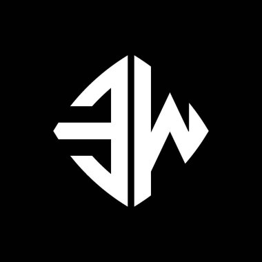 EW Logo ilk monogramı geometrik modern dikdörtgen yuvarlak stil tasarımı izole arkaplan, minimalist geometrik şekil logosu.