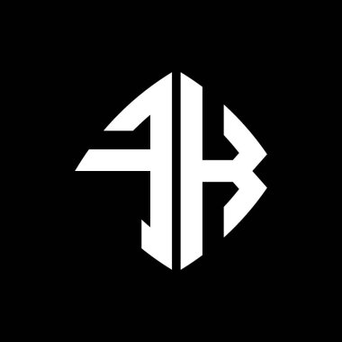 FK Logo ilk monogramı geometrik modern dikdörtgen yuvarlak stil tasarımı izole arkaplan, minimalist geometrik biçim logosu.