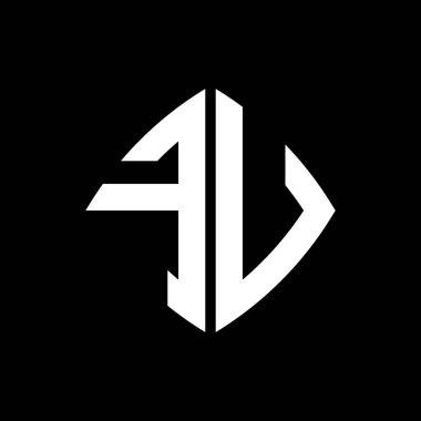 FV Logo ilk monogramı geometrik modern dikdörtgen yuvarlak stil tasarımı izole arkaplan, minimalist geometrik şekil logosu.