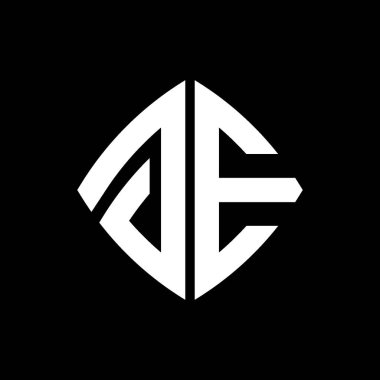 Geometrik modern dikdörtgen ile GE Logosu izole arkaplanda yuvarlak stil tasarımı, minimal geometrik şekil logosu.