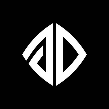 GD Logo ilk monogramı geometrik modern dikdörtgen yuvarlak stil tasarımı izole arkaplan, minimalist geometrik şekil logosu.