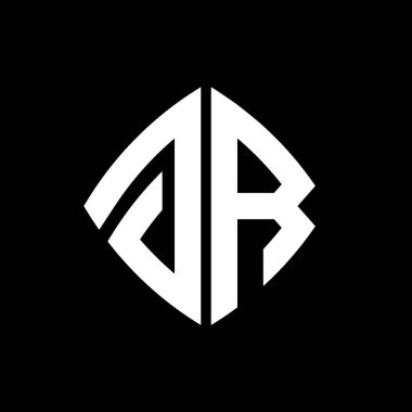 GR Logo ilk monogramı geometrik modern dikdörtgen yuvarlak stil tasarımı izole arkaplan, minimalist geometrik şekil logosu.