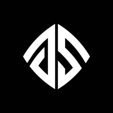 GS Logo ilk monogramı geometrik modern dikdörtgen yuvarlak stil tasarımı izole arkaplan, minimalist geometrik şekil logosu.