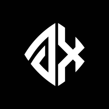 GX Logo ilk monogramı geometrik modern dikdörtgen yuvarlak stil tasarımı izole arkaplan, minimalist geometrik şekil logosu.