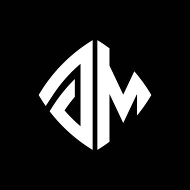 GM Logo ilk monogramı geometrik modern dikdörtgen yuvarlak stil tasarımı izole arkaplan, minimalist geometrik şekil logosu.