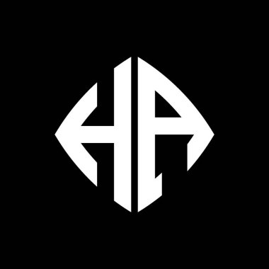 HA Logo ilk monogramı geometrik modern dikdörtgen yuvarlak stil tasarımı izole arkaplan, minimalist geometrik şekil logosu.
