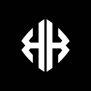 KK Logosu ilk monogramı geometrik modern dikdörtgen yuvarlak stil tasarımlı izole arkaplan, minimalist geometrik şekil logosu.