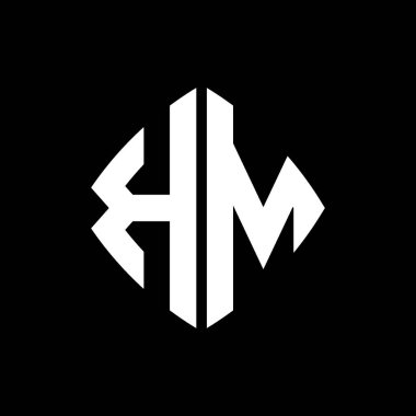 KM Logosu ilk monogramı geometrik modern dikdörtgen yuvarlak stil tasarımlı izole arkaplan, minimalist geometrik şekil logosu.